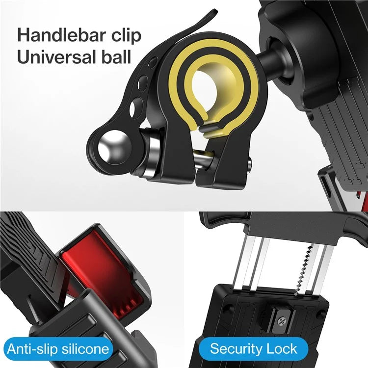 JOYROOM JR-ZS264 Mountain Bike Handlebar Mount Phone Holder Bicycle Cycling Cellphone Stand