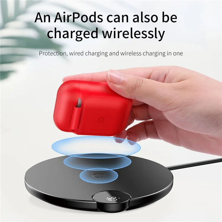 Apple AirPods taske. Trådløs oplader Rød