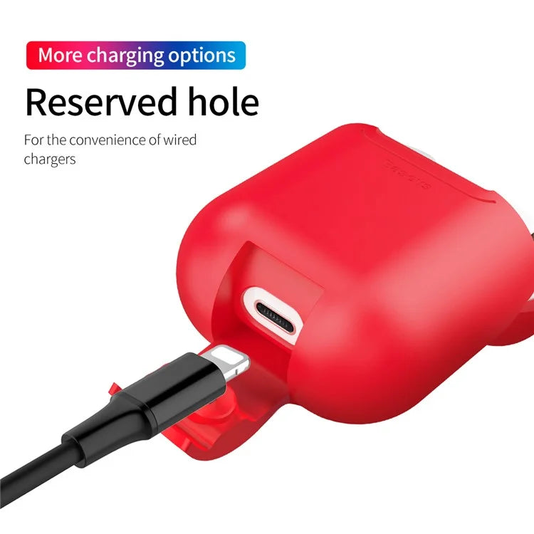 Apple AirPods taske. Trådløs oplader Rød