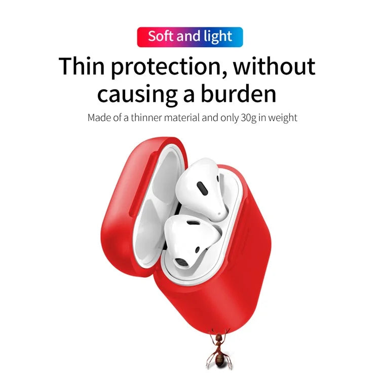 Apple AirPods taske. Trådløs oplader Rød