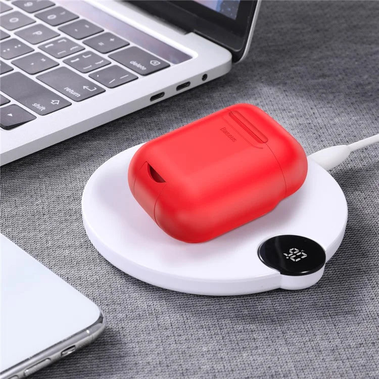 Apple AirPods taske. Trådløs oplader Rød