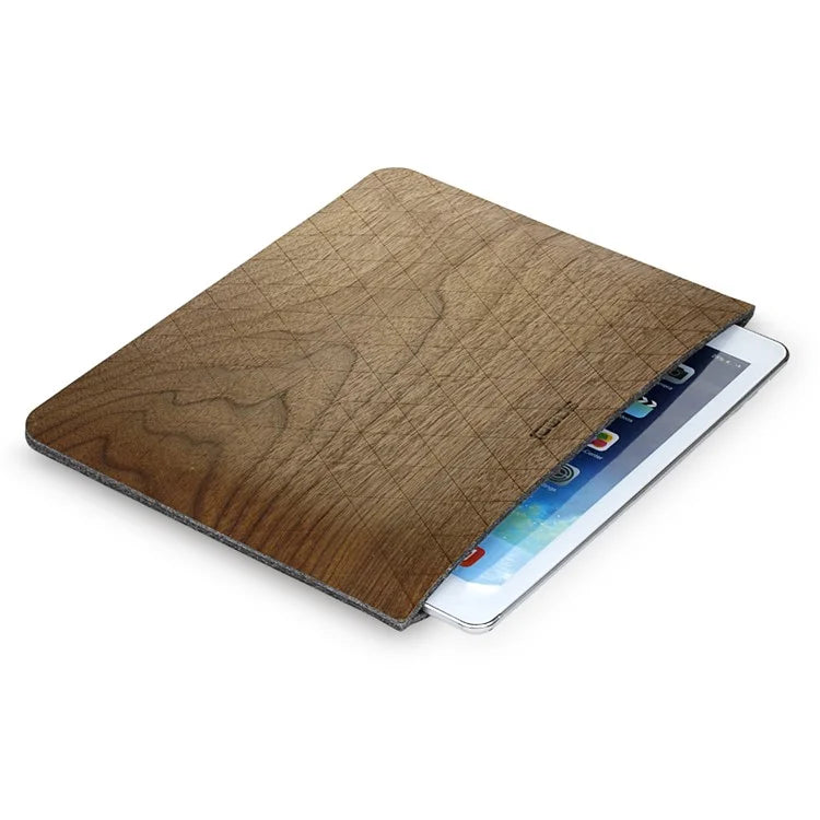 iPad Sleeve Træ/Uld. Valnød