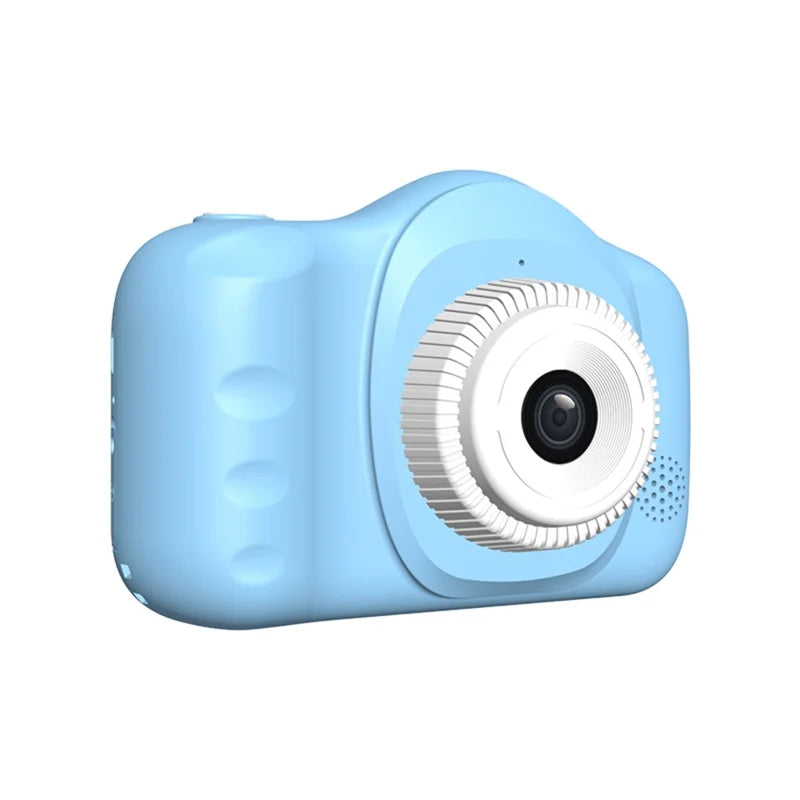 A2 2.4 Inch IPS Screen Macaron Cute Camera 4000W Dual Lens 1080P Portable Mini Camera with Lanyard for Kids (No Memory Card) - blue