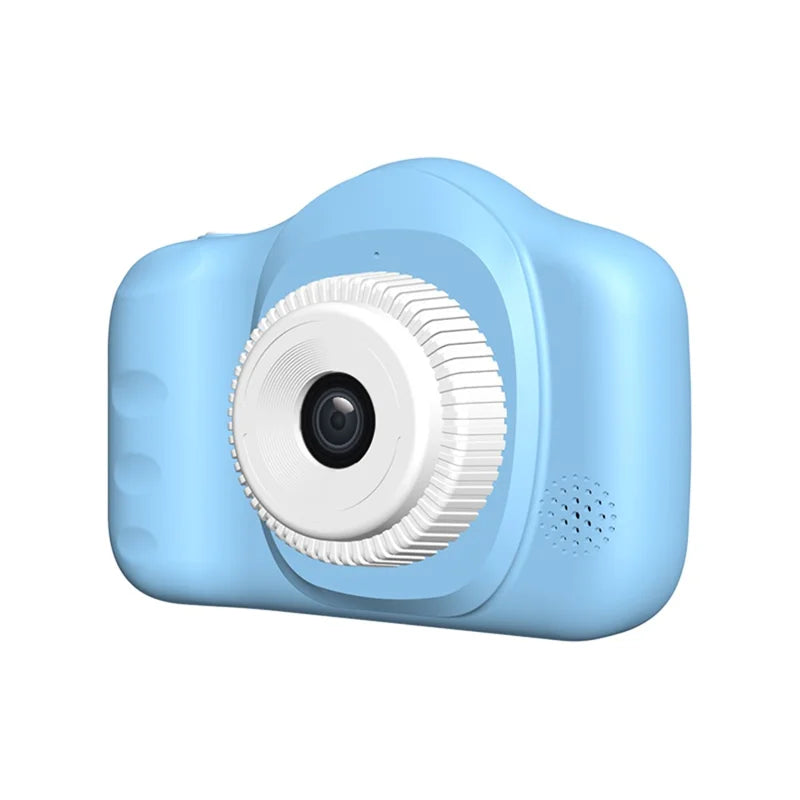 A2 2.4 Inch IPS Screen Macaron Cute Camera 4000W Dual Lens 1080P Portable Mini Camera with Lanyard for Kids (No Memory Card) - blue