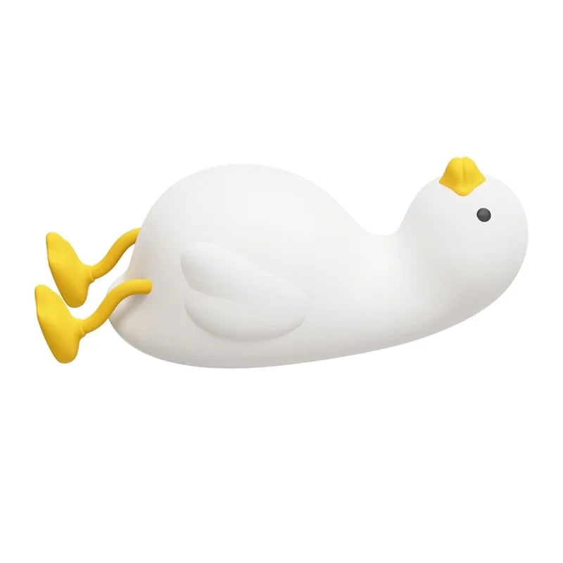 Bedroom Decorative Silicone Squishy Duck Lamp Rechargeable Children LED Night Light (with Voice Function)