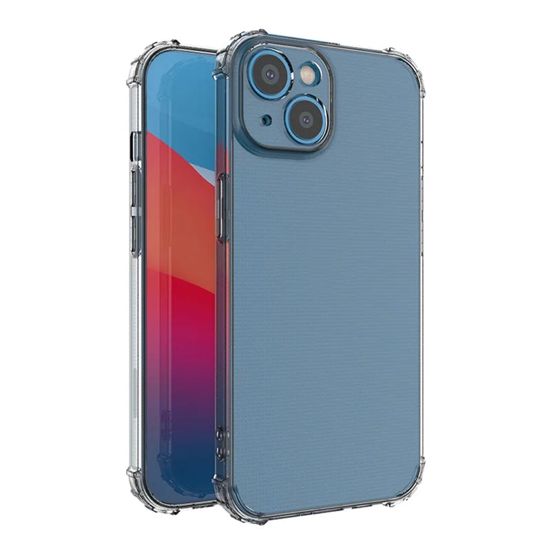 Military Grade Anti-drop TPU Case for iPhone 14 Plus, Transparent Scratch-resistant Phone Cover