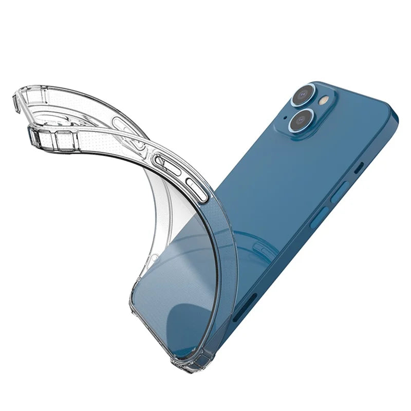 iPhone 14 Plus TPU Cover Military Grade Scratch resistant – Transparent