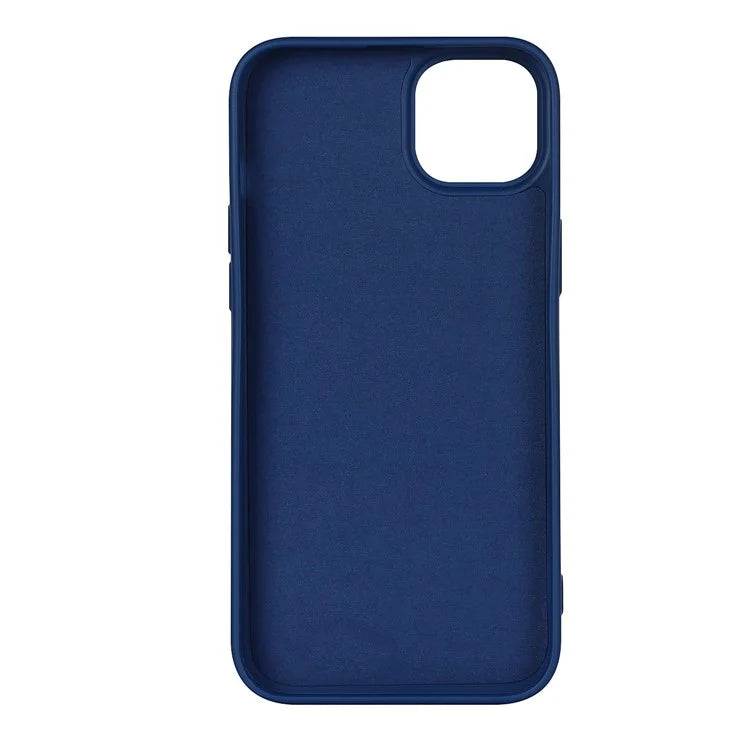 Rubberized Phone Cover For iPhone 14 Plus, Well-protected 2.2mm Thickness Anti-scratch Soft TPU Phone Case with Fiber Lining - Sapphire