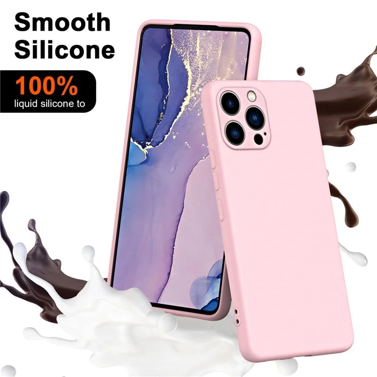 For iPhone 14 Pro Max 6.7 inch Fiber Lining Rubberized Phone Case 2.2mm Thickness Fall Prevention Soft TPU Back Cover - Pink