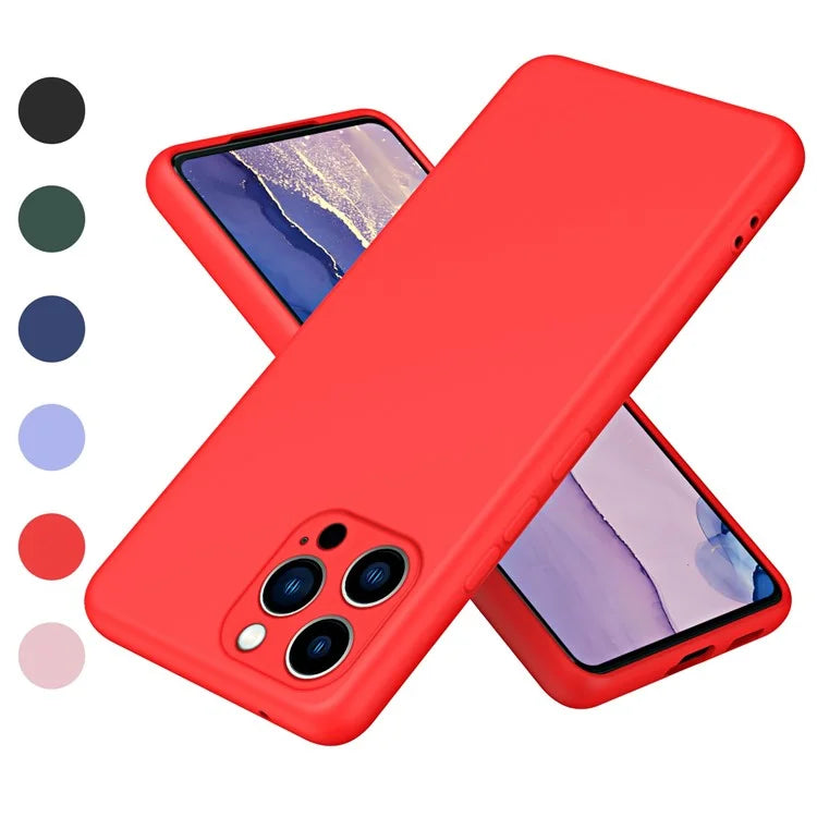 For iPhone 14 Pro Max 6.7 inch Fiber Lining Rubberized Phone Case 2.2mm Thickness Fall Prevention Soft TPU Back Cover - Red