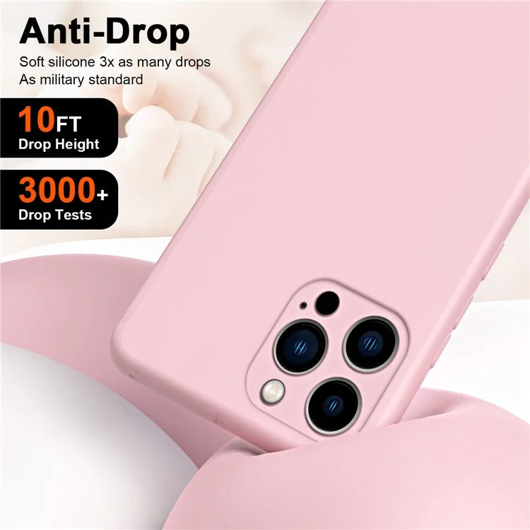 For iPhone 14 Pro Max 6.7 inch Fiber Lining Rubberized Phone Case 2.2mm Thickness Fall Prevention Soft TPU Back Cover - Red