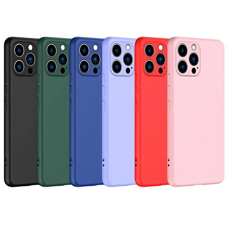 For iPhone 14 Pro Max 6.7 inch Fiber Lining Rubberized Phone Case 2.2mm Thickness Fall Prevention Soft TPU Back Cover - Red