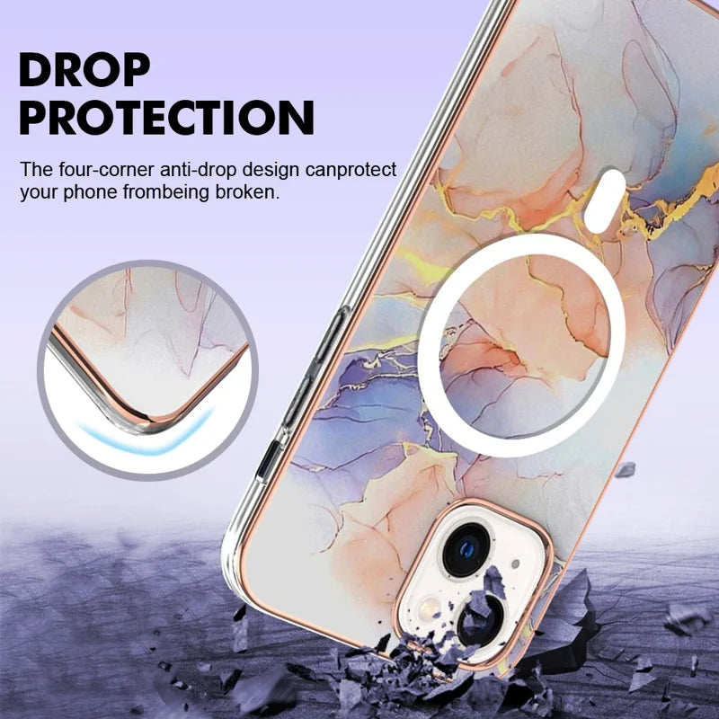 iPhone 14  - magsafe - marmor hvid - EOL