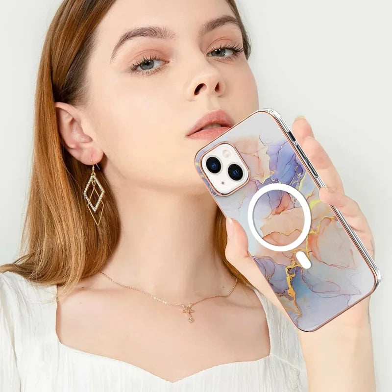 iPhone 14  - magsafe - marmor hvid - EOL