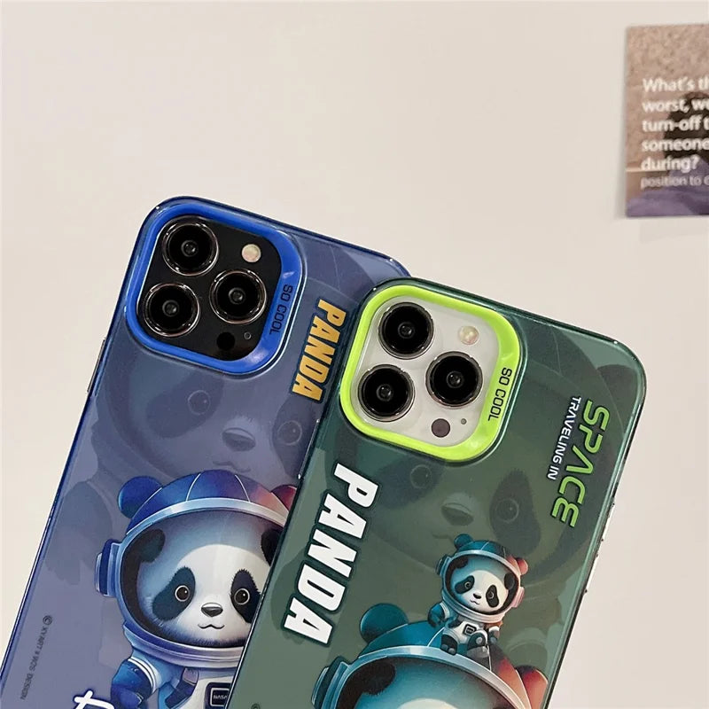iPhone 13 Pro max, Graffiti, blue panda