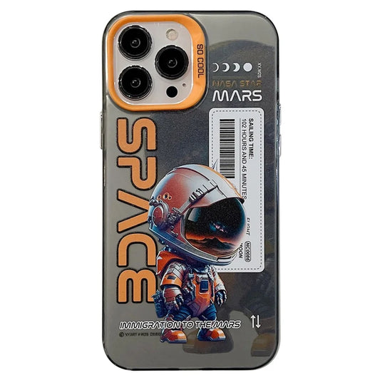 iPhone 13 Pro max, Graffiti, orange astronaut panda