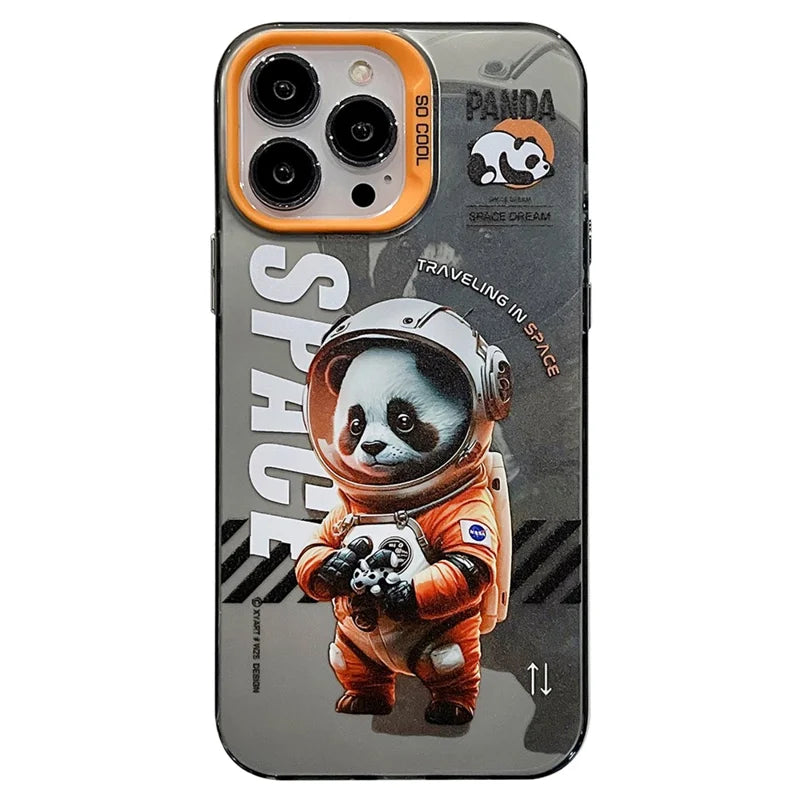 iPhone 14 Pro max, Graffiti, orange panda