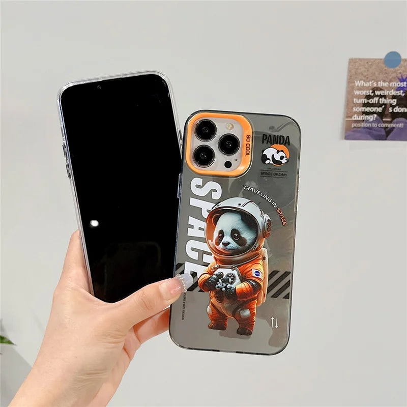 iPhone 14 Pro max, Graffiti, orange panda
