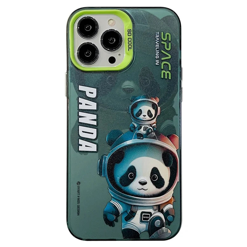 iPhone 14 Pro max, Graffiti, green panda