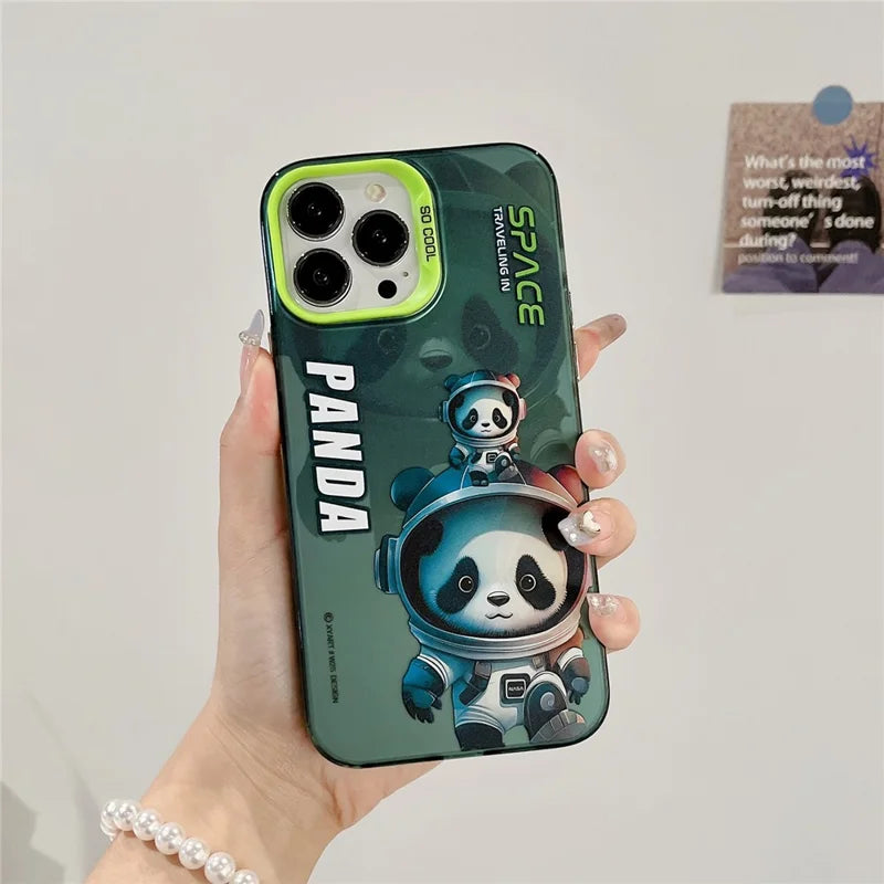 iPhone 14 Pro max, Graffiti, green panda