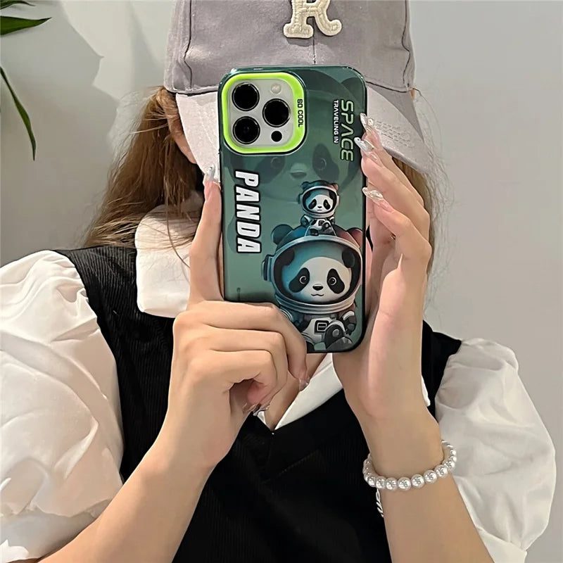 iPhone 14 Pro max, Graffiti, green panda