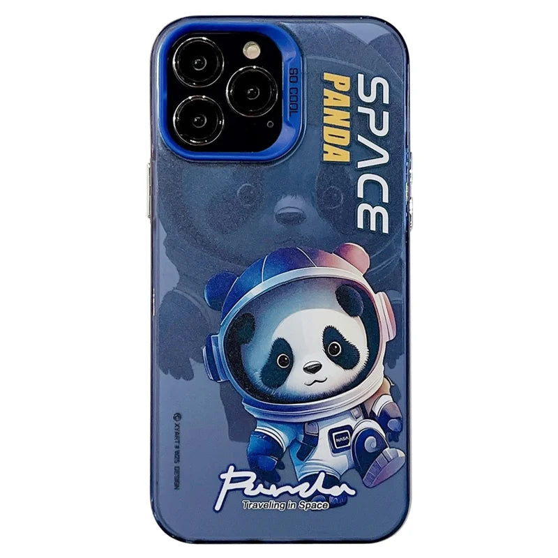 iPhone 14 Pro max, Graffiti, blue panda