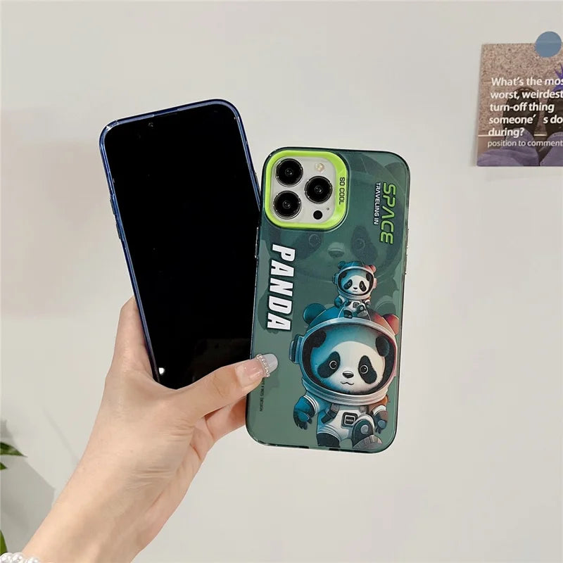 iPhone 14 Pro max, Graffiti, blue panda