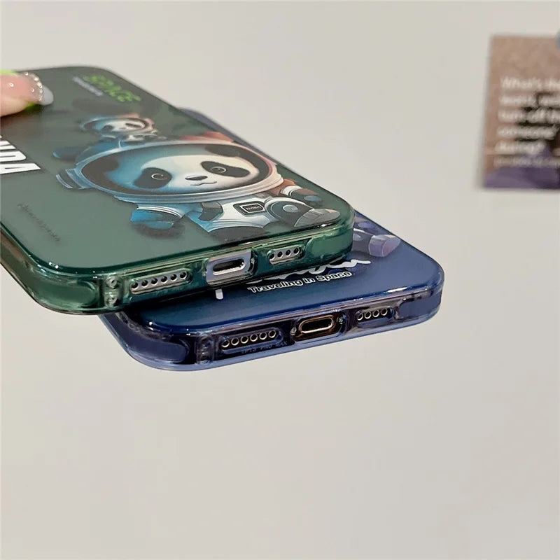 iPhone 14 Pro max, Graffiti, blue panda