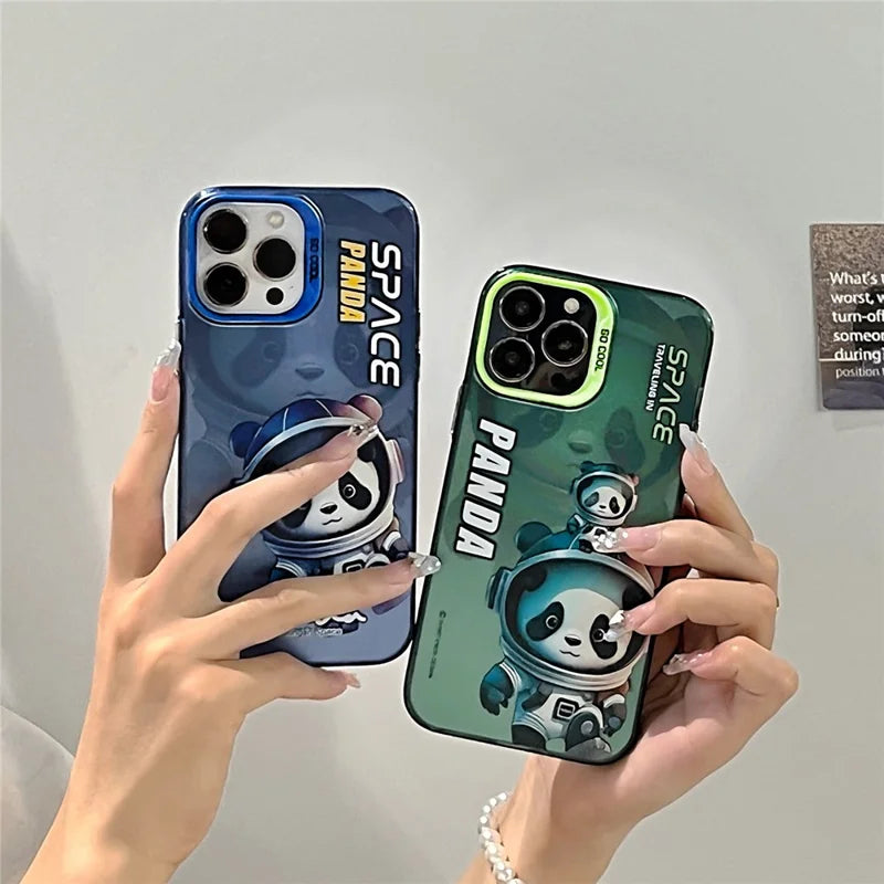 iPhone 14 Pro max, Graffiti, blue panda