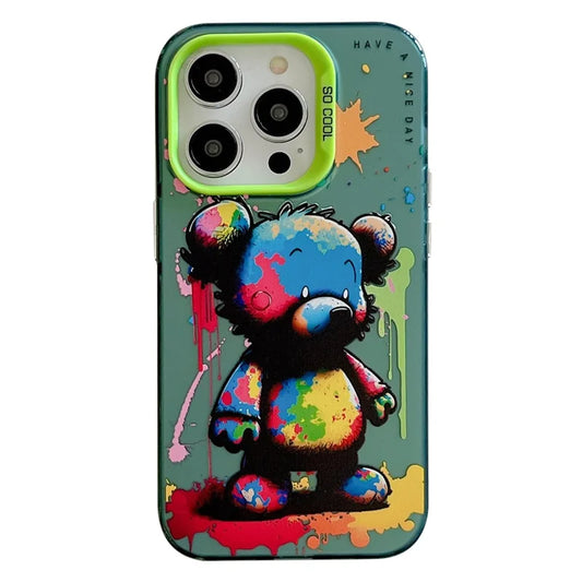 iPhone 13 Pro max, Graffiti, colorful bear