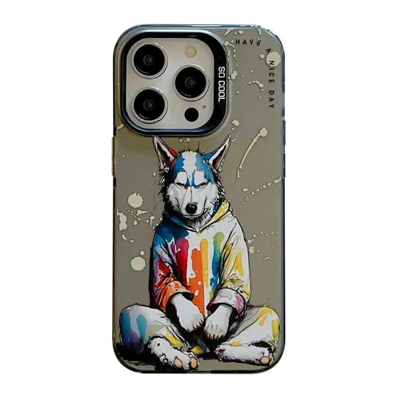 iPhone 14 Pro Max, Graffiti, Siddende Ulv