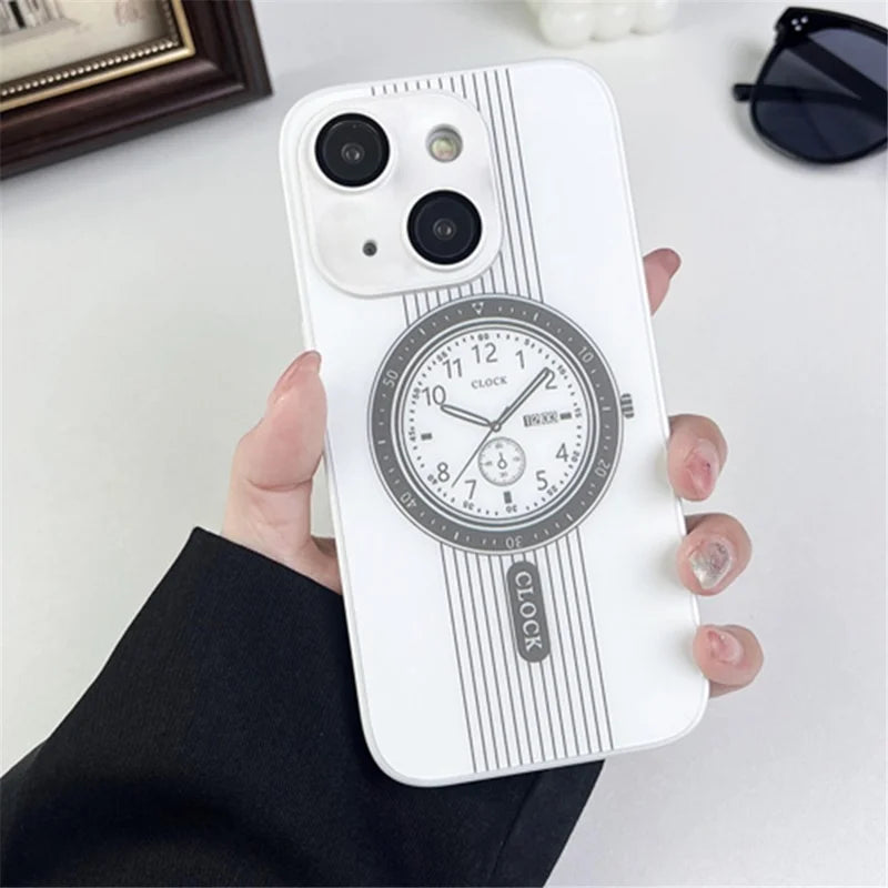 iPhone 15 MagSafe with Clock Design - White