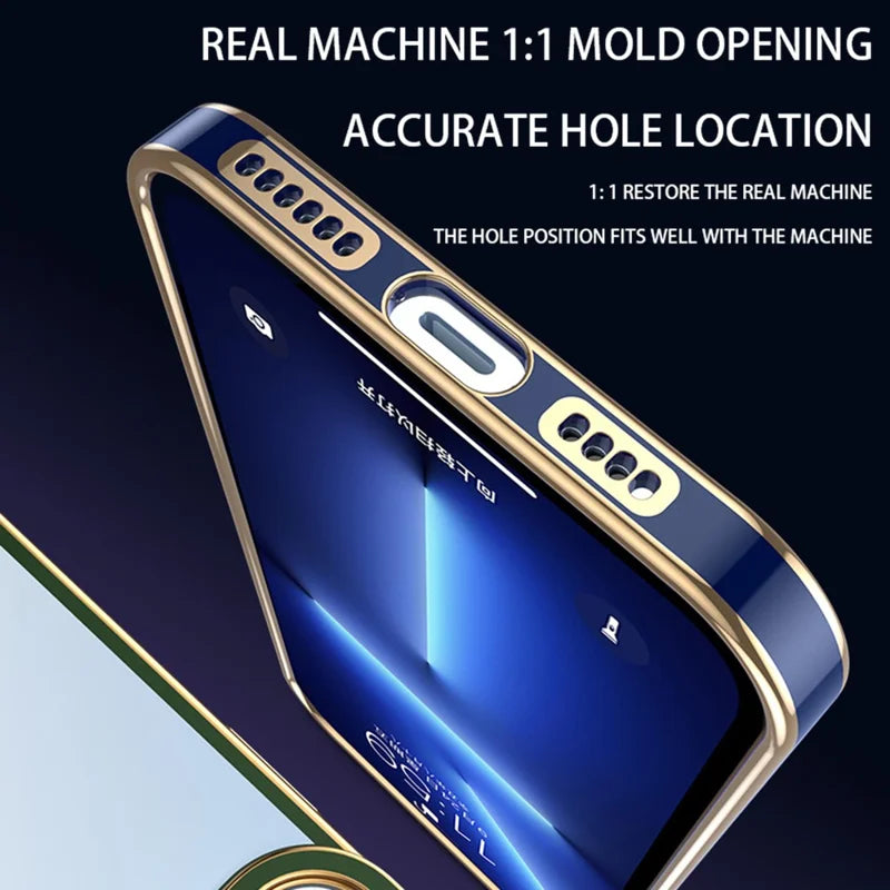 For iPhone 15 Pro Max TPU Case Electroplated Transparent Phone Cover - Black