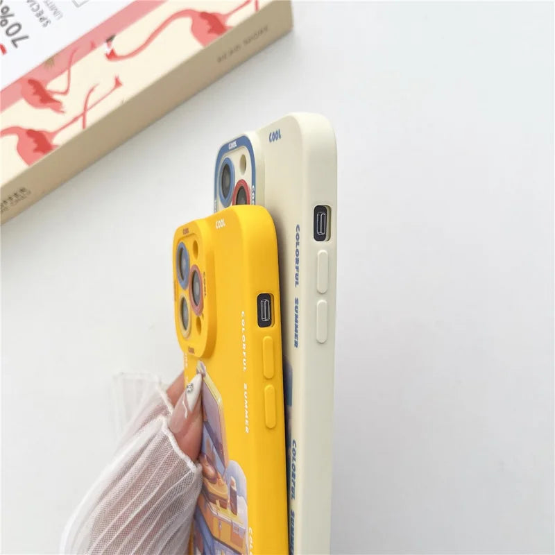 iPhone 15 Pro Max Back Cover - Yellow+Mojito