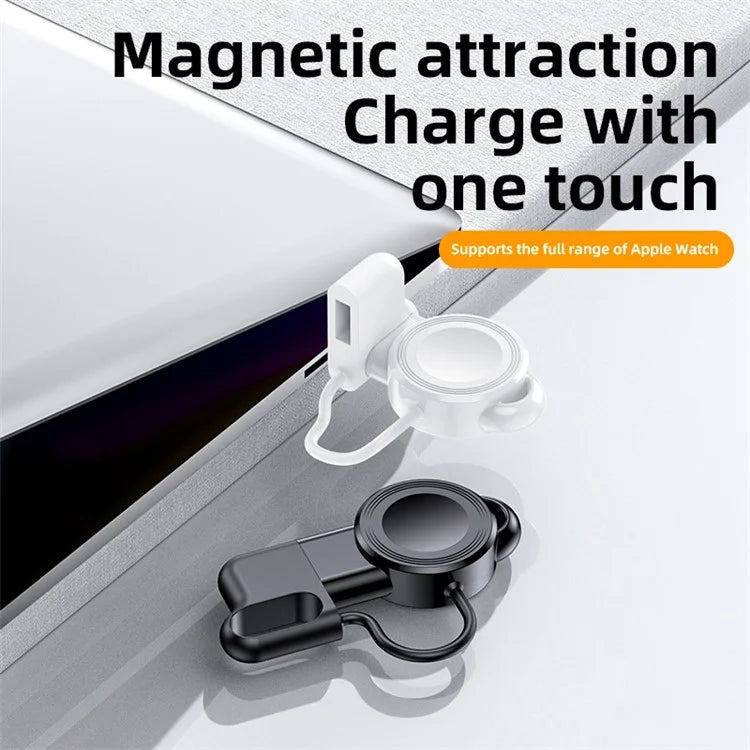 JJT-983 For Apple Watch Series 1-7 / SE Portable USB Wireless Charger Smart Watch Magnetic Charging Dock