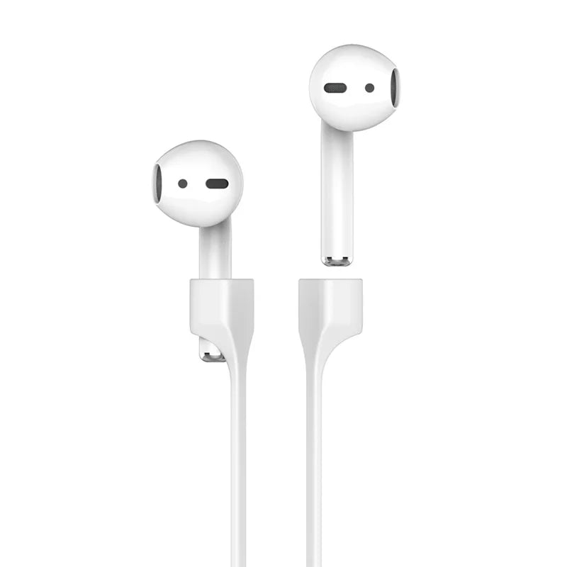 AHASTYLE PT74 For AirPods Silicone Magnetic Suction Anti-lost Rope Earphone Neck Lanyard - White