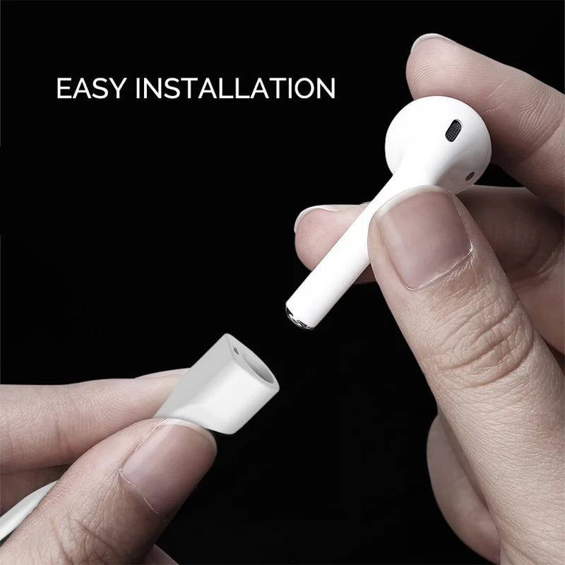 AHASTYLE PT74 For AirPods Silicone Magnetic Suction Anti-lost Rope Earphone Neck Lanyard - White