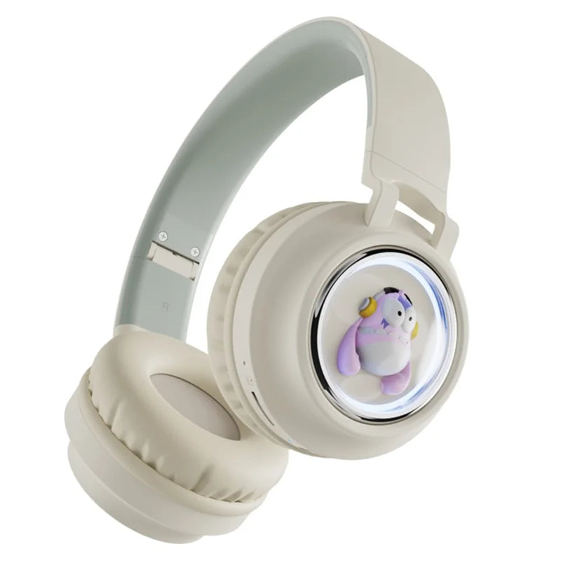FINGERTIME Q1 BT5.3 Space Capsule Wireless Headset with Breathing Light Bluetooth Headphone for Kids - White