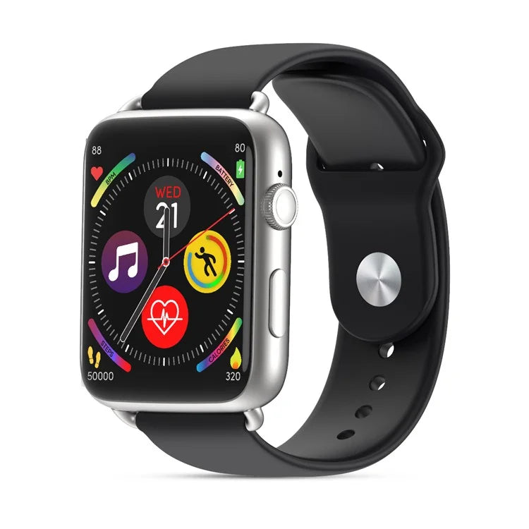 Smartwatch Phone 4G Blood Pressure Fitness Bracelet for iPhone Android - Black