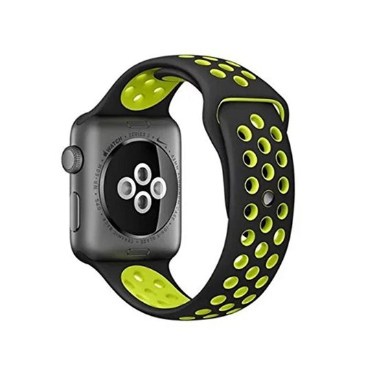 Apple Watch urrem 38/40 mm. Silicone. Sort/Lime