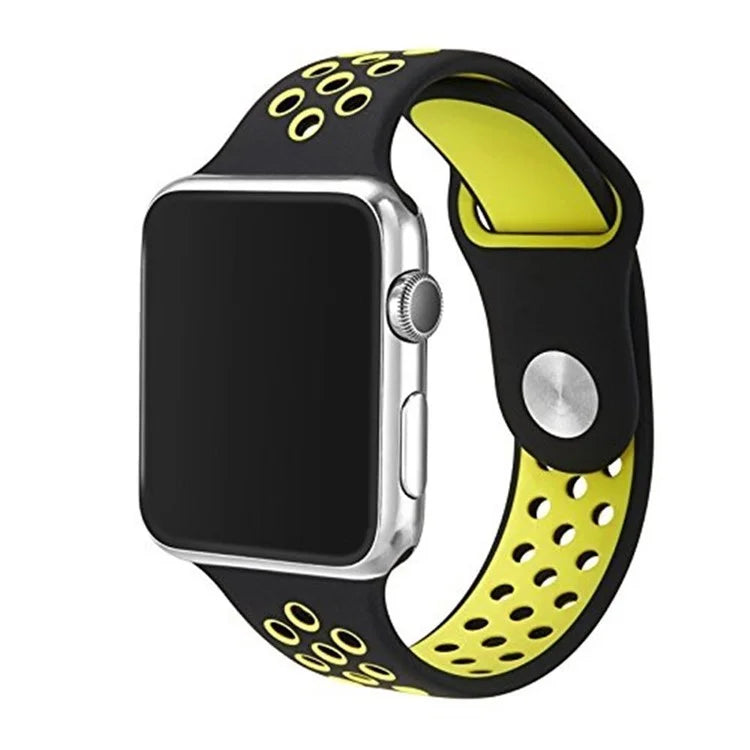Apple Watch urrem 38/40 mm. Silicone. Sort/Lime