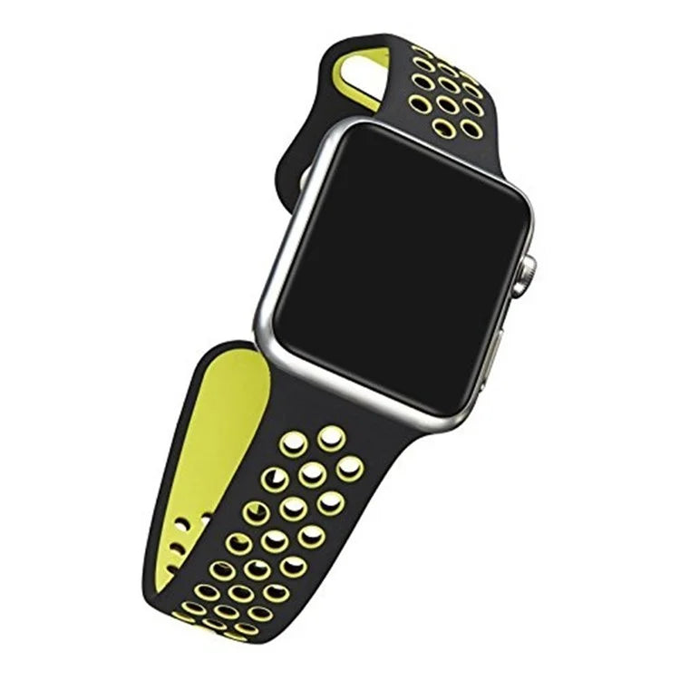 Apple Watch urrem 38/40 mm. Silicone. Sort/Lime