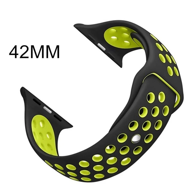 Apple Watch urrem 38/40 mm. Silicone. Sort/Lime