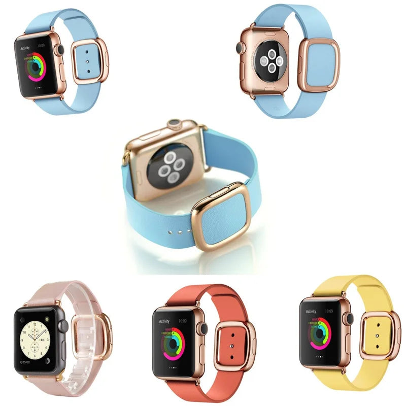 Apple Watch Læder Urrem. 42/44mm. Lyserød