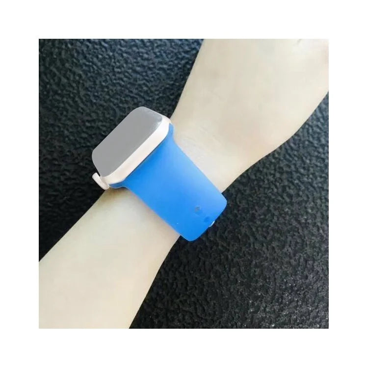 Apple Watch urrem 42/44mm. Transparent Silicone Blå