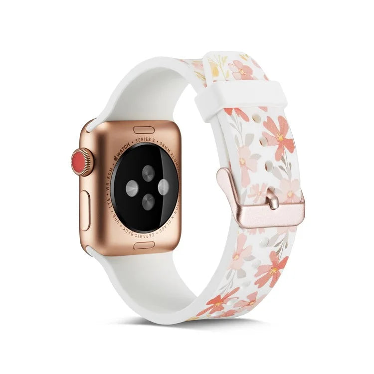 Apple Watch urrem 42/44mm. Silicone Blomster