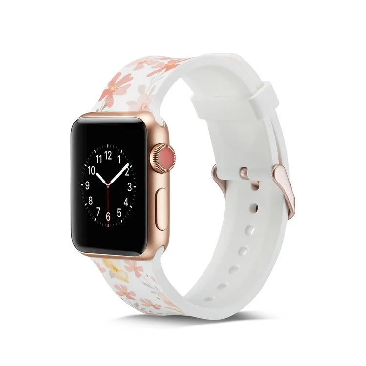 Apple Watch urrem 42/44mm. Silicone Blomster