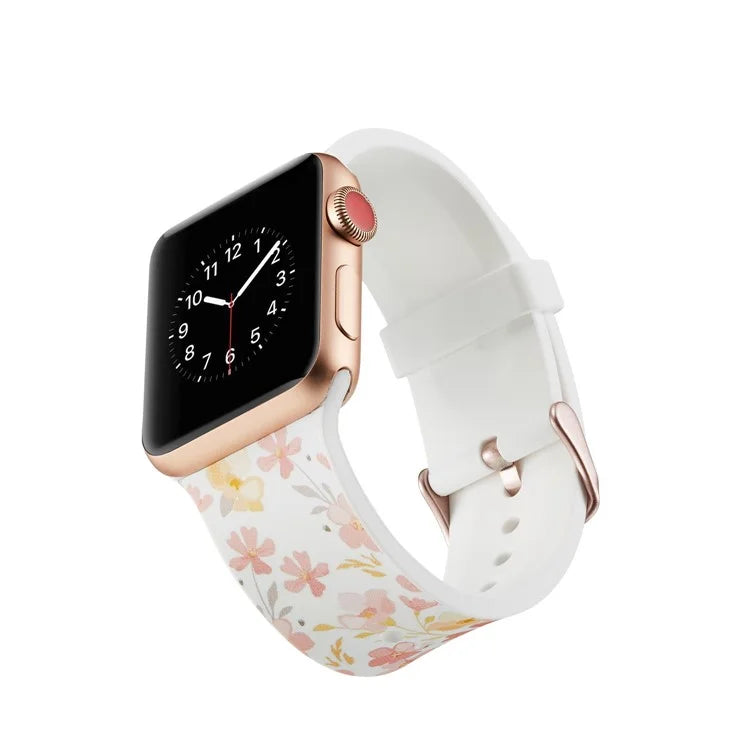 Apple Watch urrem 42/44mm. Silicone Blomster