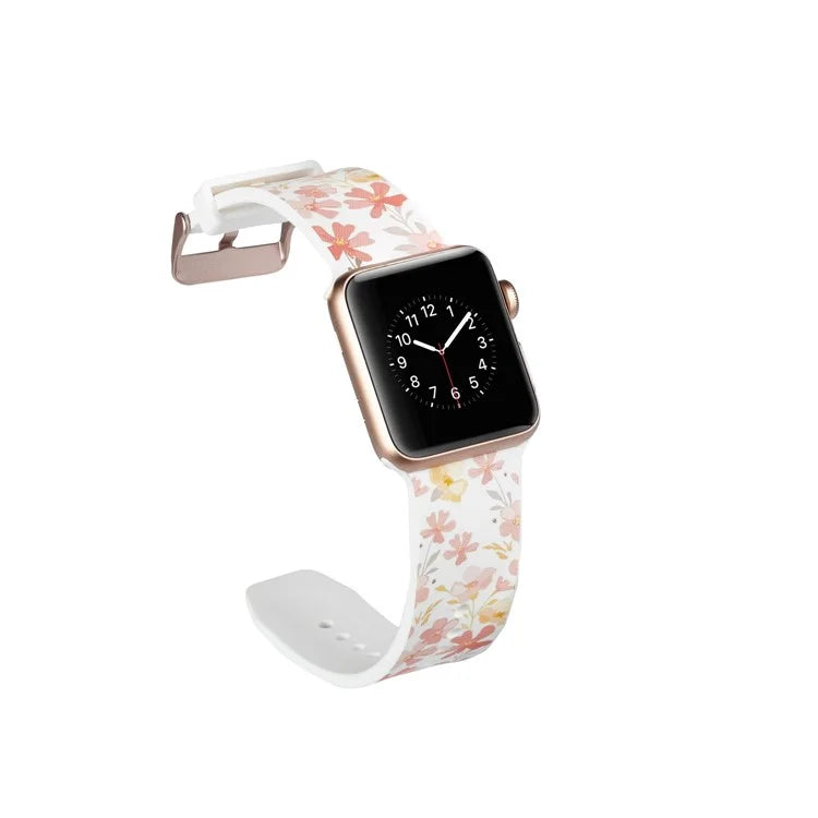 Apple Watch urrem 42/44mm. Silicone Blomster