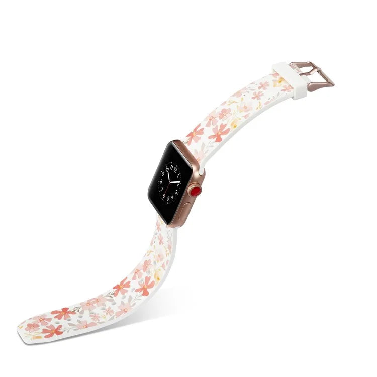 Apple Watch urrem 42/44mm. Silicone Blomster